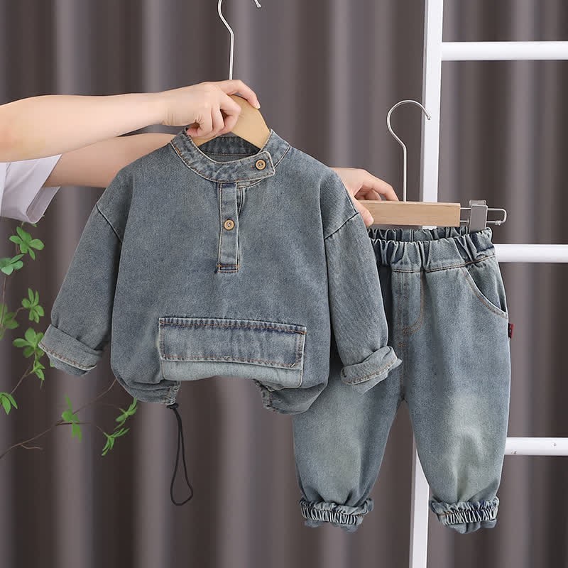 Toddler Boy 2-Piece Retro Denim Set