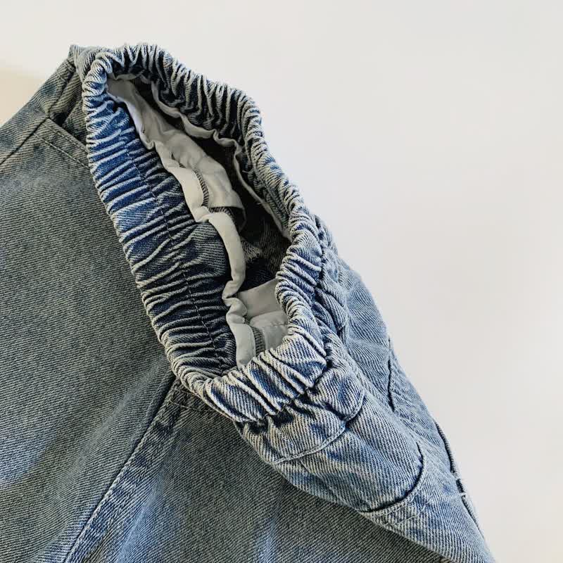 Toddler Boy Denim Embroidered Smile Pants