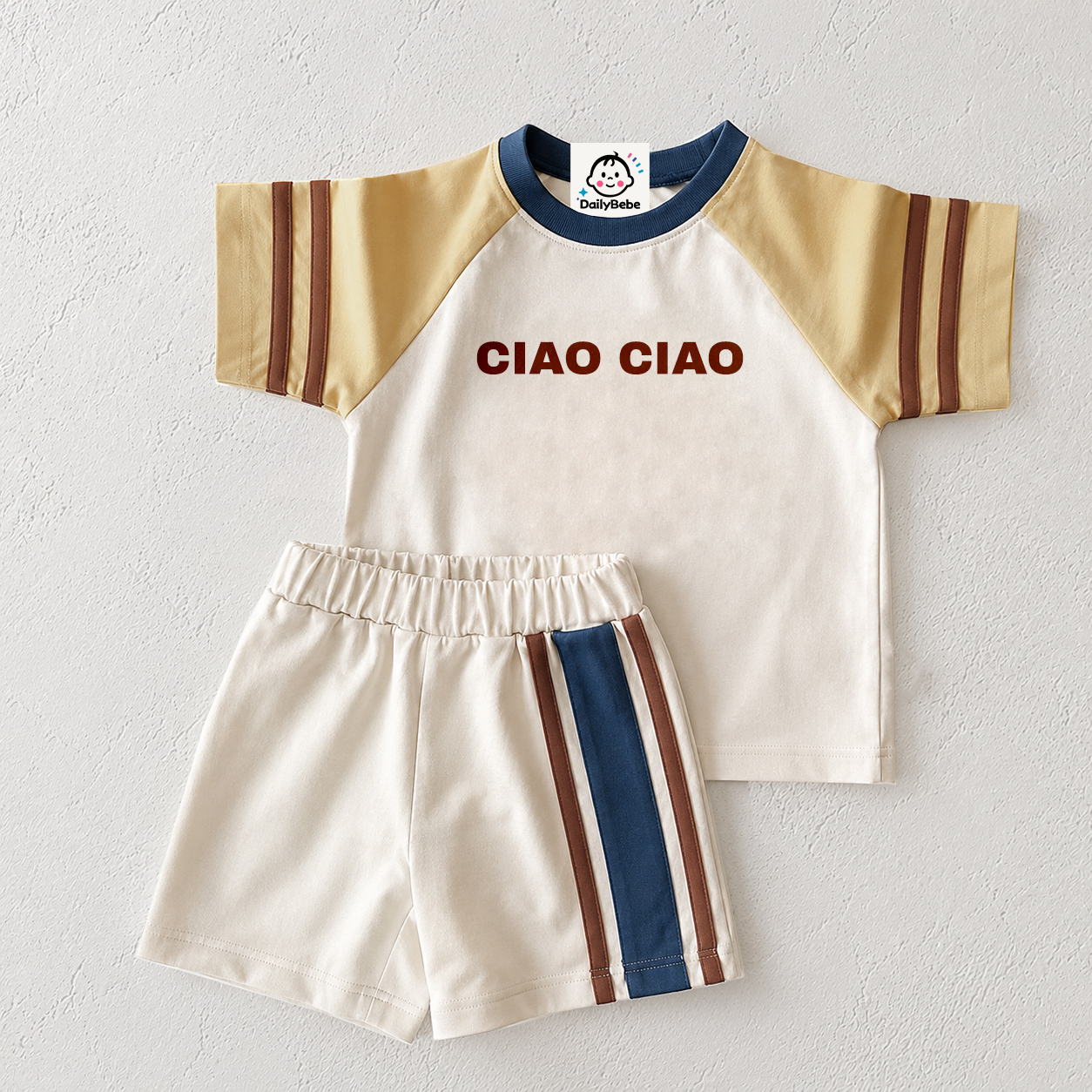 Baby Kids Hotdog Printing Retro Set
