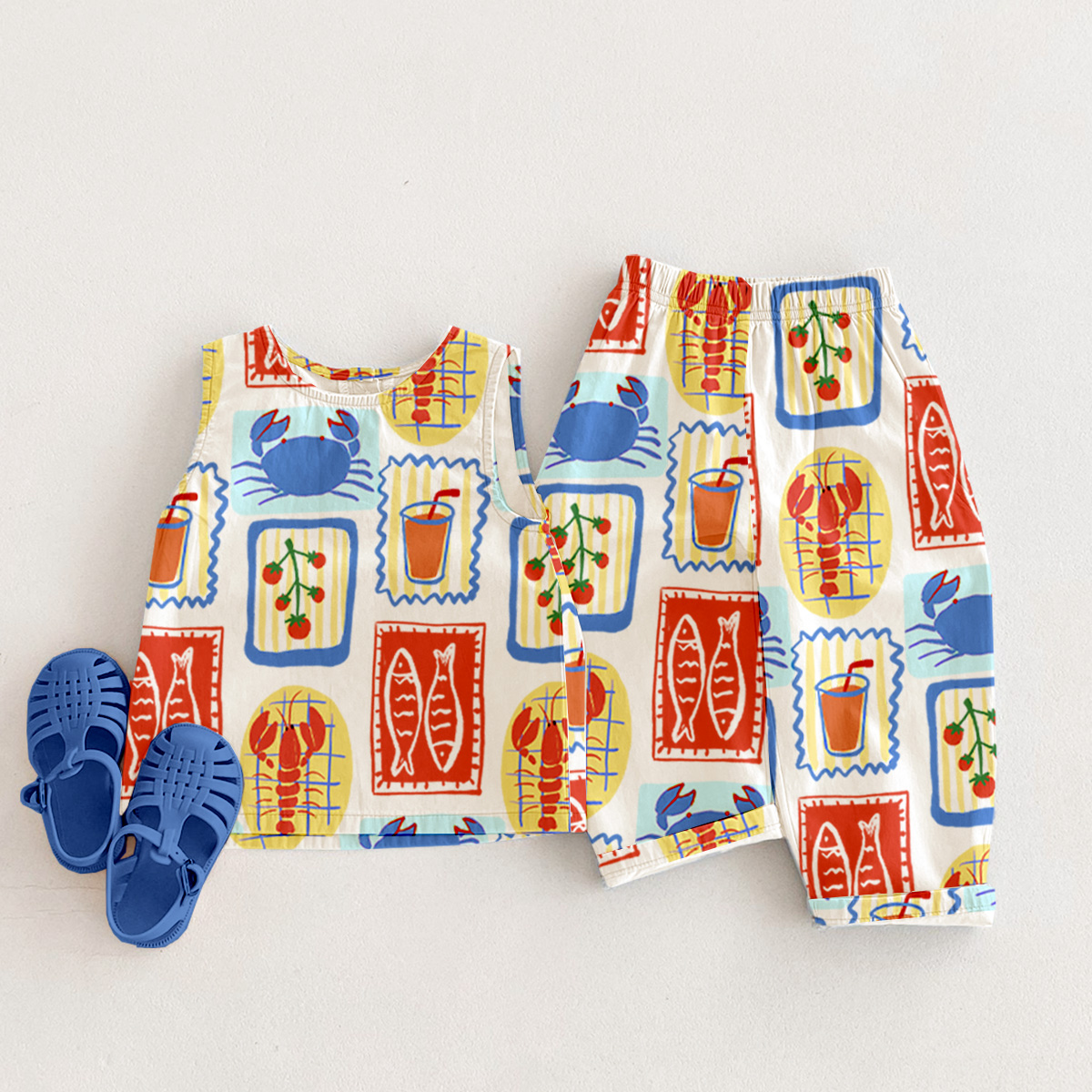 Baby & Kids Crab Lobster Sardines Juice Stamp 2 Piece Set