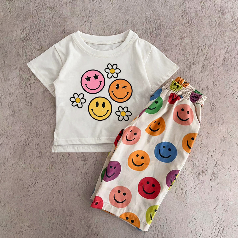 Baby & Kids Flowers Smiley 2-Piece Set