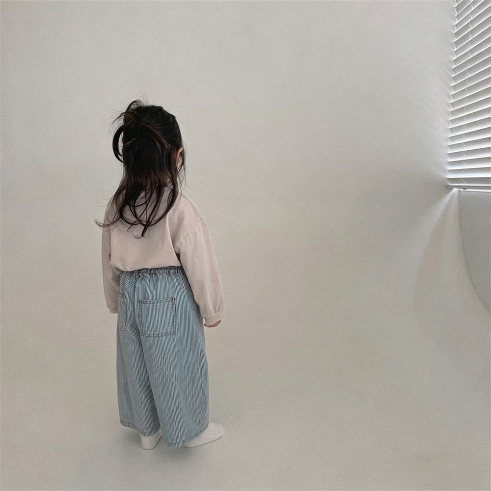 Baby & Kids Stripe Denim Pants