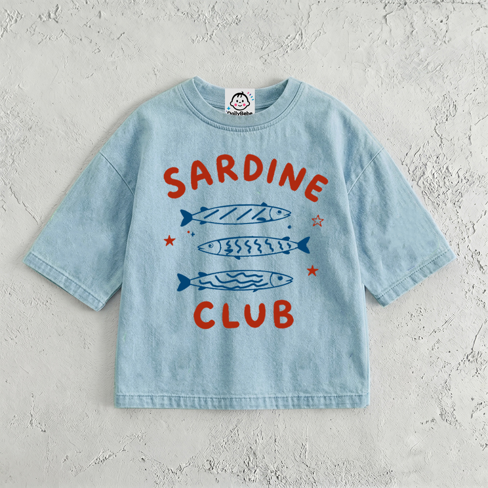 SARDINES CLUB Baby & Kids Washed T-Shirt (6M-12Y)