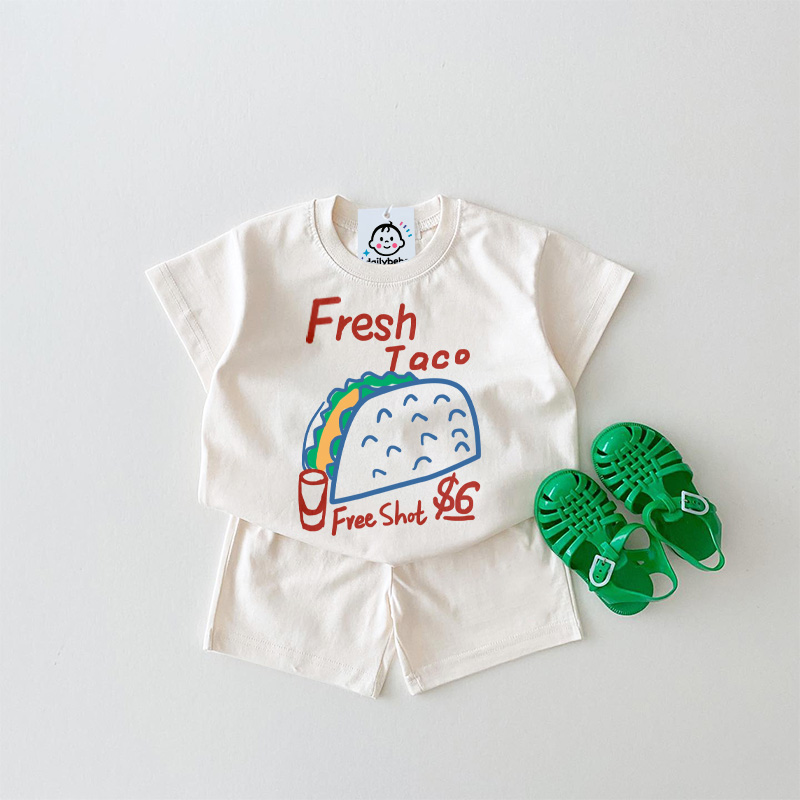 FRESH TACO Baby Toco 2-piece White Set 