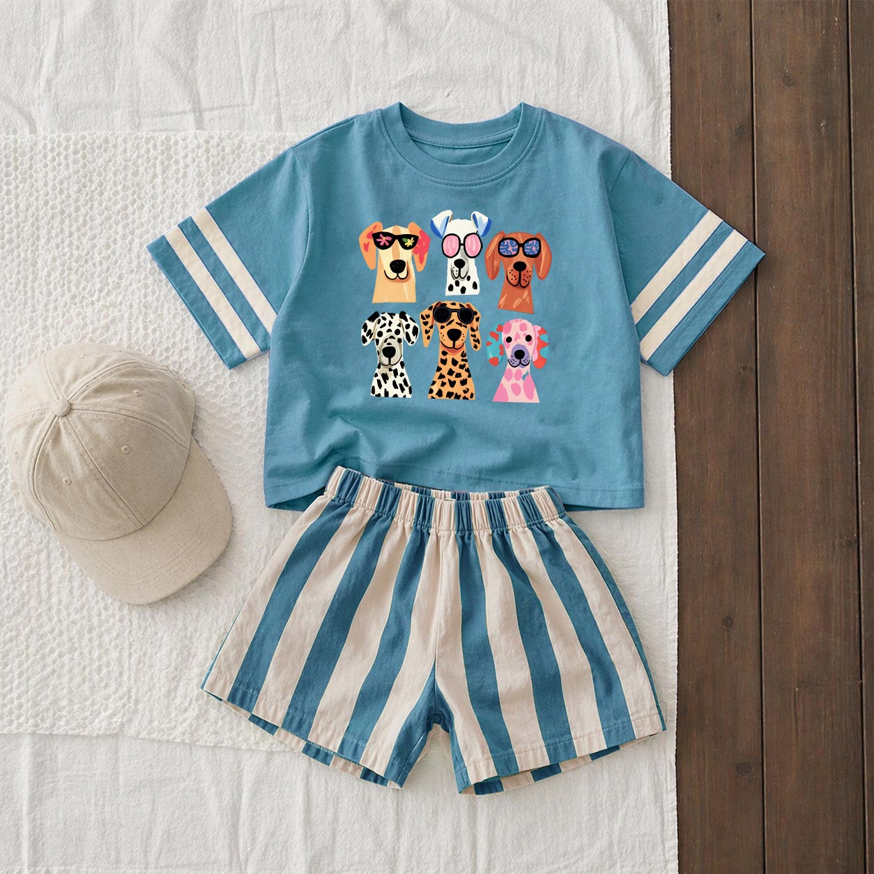 Baby & Kids Dogs Tee and Shorts Sets