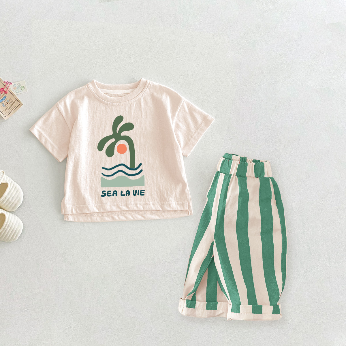 SEA LA VIE Baby 2-Piece Seaside Pattern Set