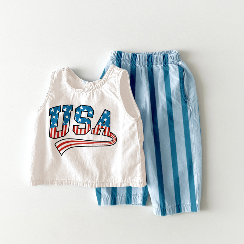 USA Baby 2 Piece Stripe Pants Sets