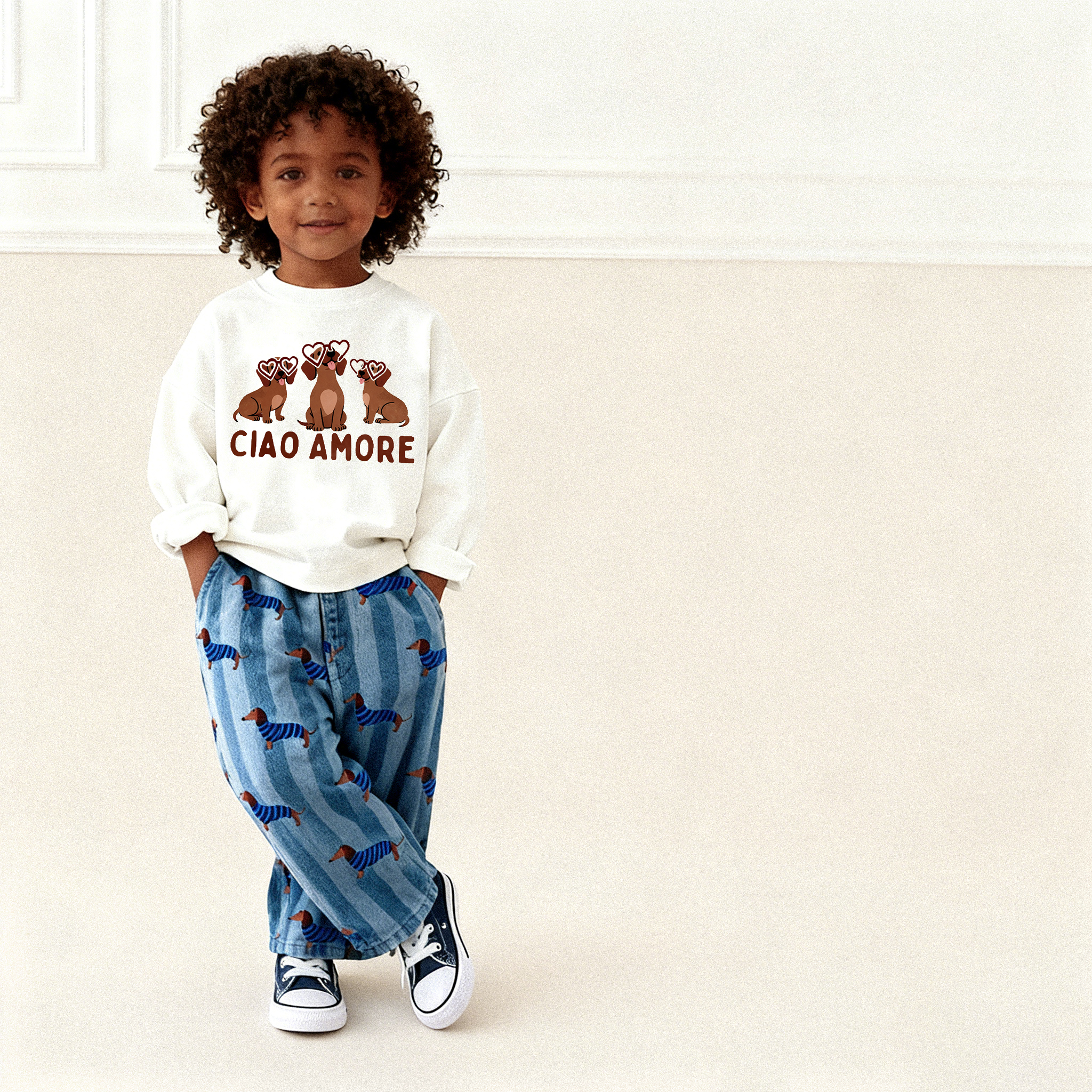 CIAO AMORE Baby & Kids Dog Pattern Sweatshirt