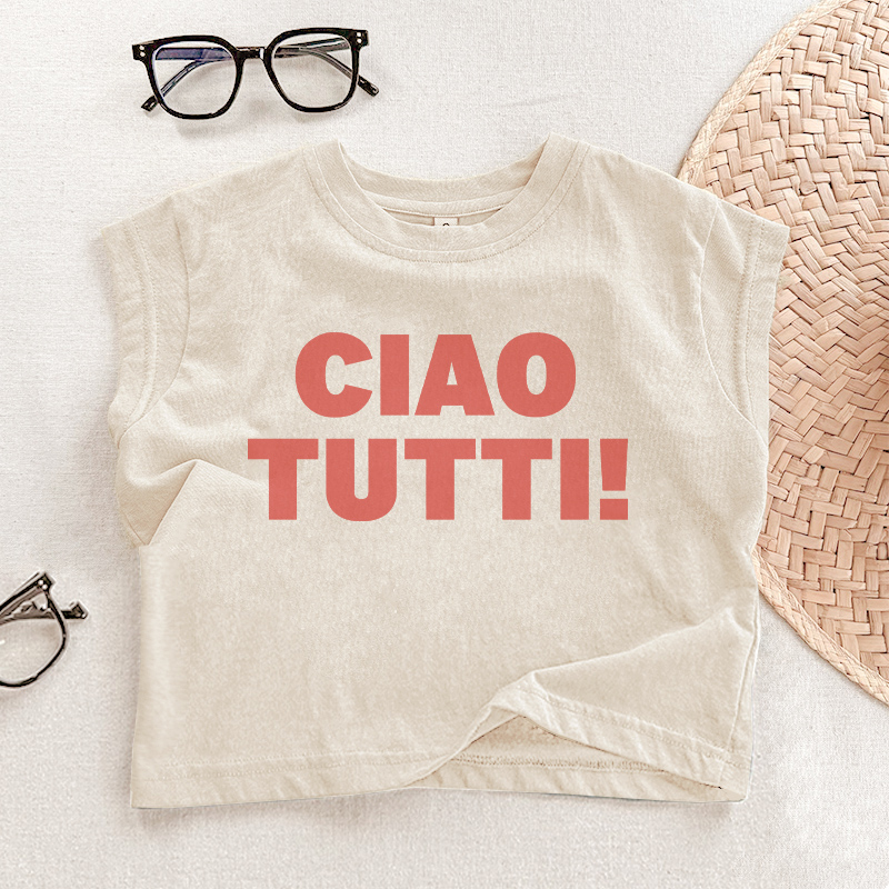 CIAO TUTTI Baby Slogan Tank Top