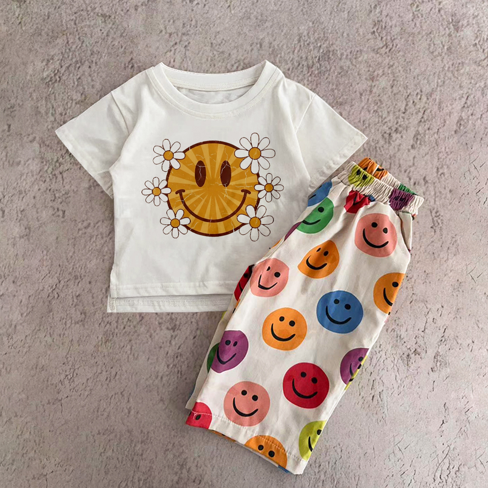 Baby & Kids Sunflowers Smiley 2-Piece Set