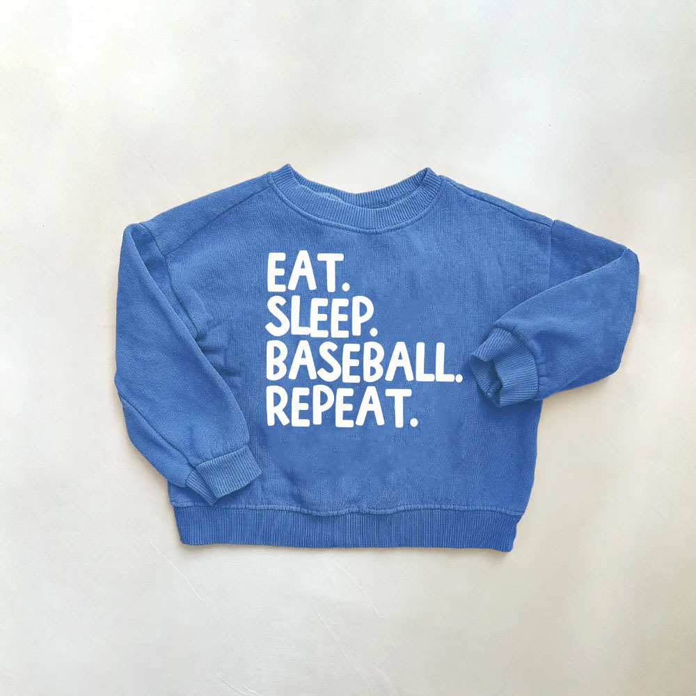 EAT SLEEP BASEBALL PEPEAT Baby & Kids Sweatshirt