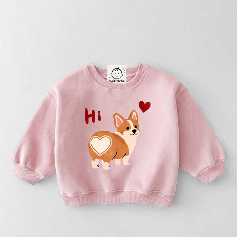 HI Baby & Kids Heart Corgi Sweatshirt