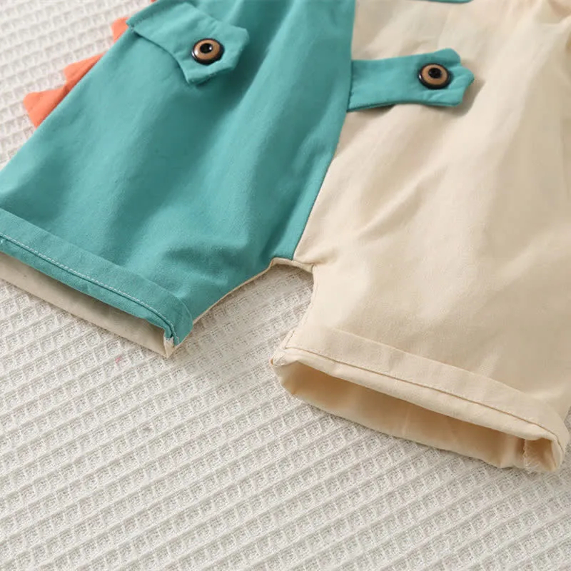 Baby 2-Piece Multicolor Striped Dinosaur Set