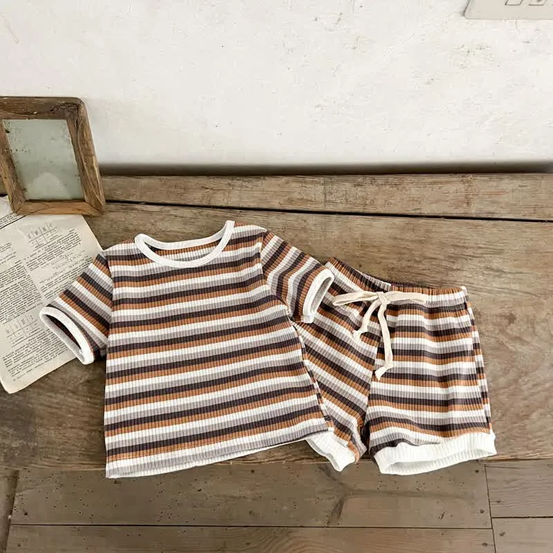 Baby 2-Piece Lovely Striped Basic Set