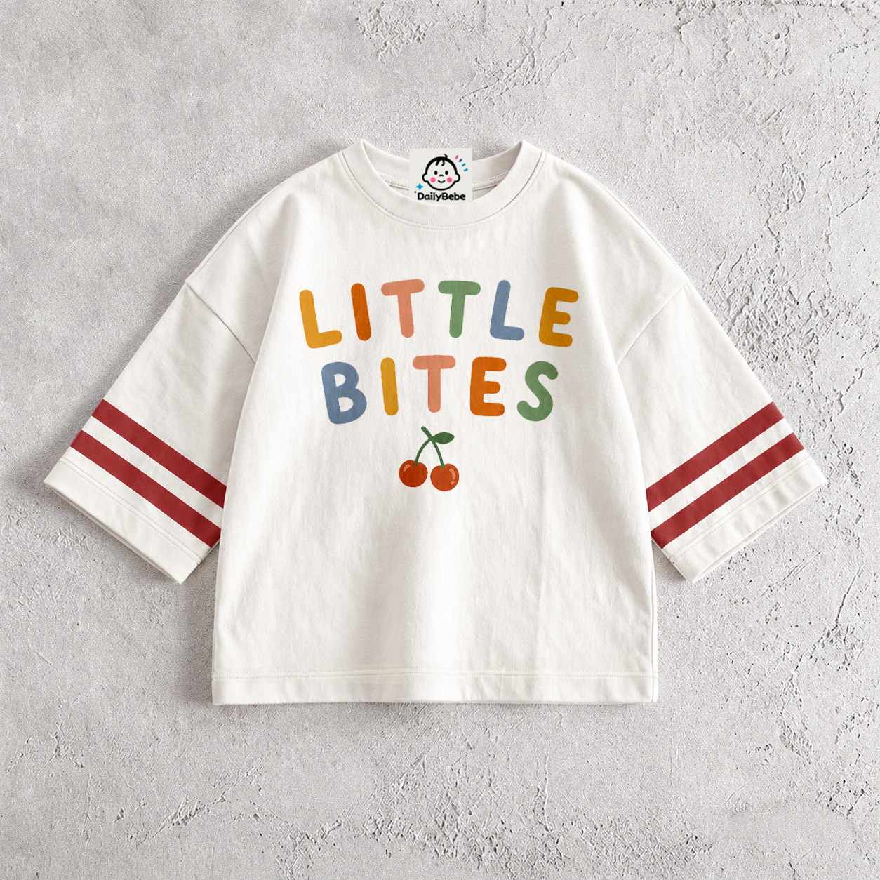 LITTLE BITES Baby & Kids Cherry Stripe T-Shirt (6M-12Y)