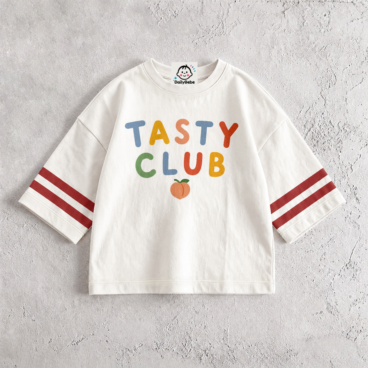 TASTY CLUB Baby & Kids Peach Printing T-Shirt (6M-9Y)