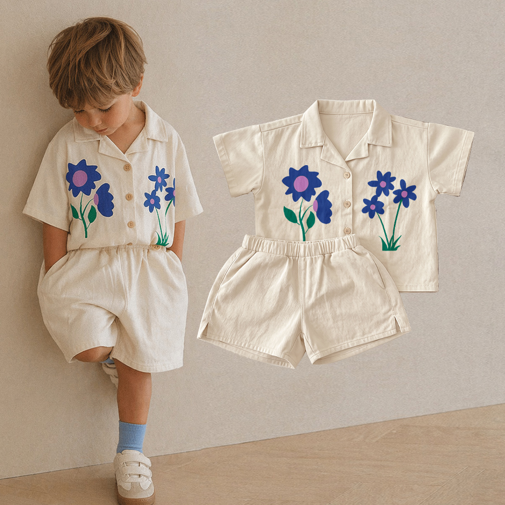 Baby & Kids Flowers Lapel Beach Sets