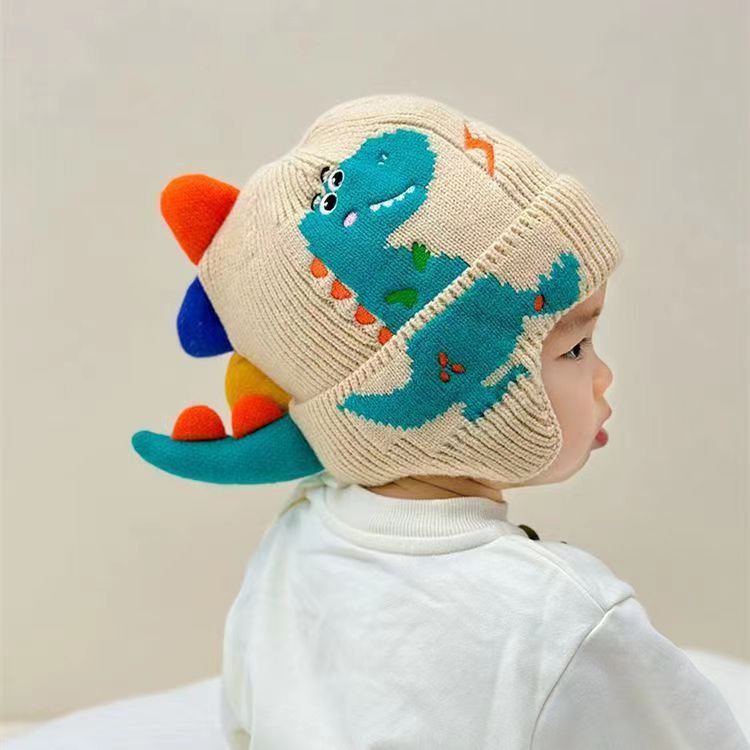 Baby Dinosaur Ear and Neck Protection Beanie
