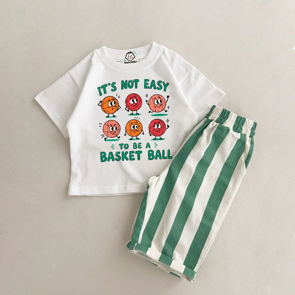 IT'S NOT EASY TO BE A BASKETBALL Baby & Kids 2-Piece Set