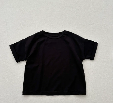 Toddler Solid color short-sleeved T-shirt
