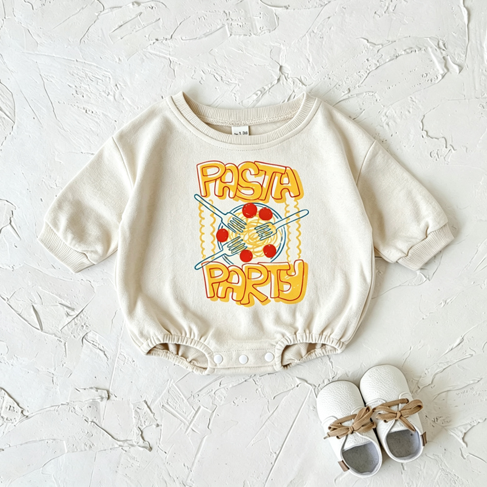 Baby Cat Pasta Party Bodysuit