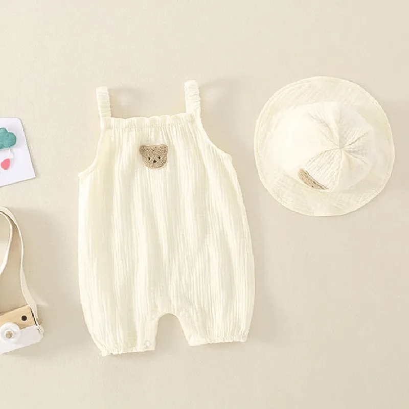 Baby Bear Romper and Hat Set