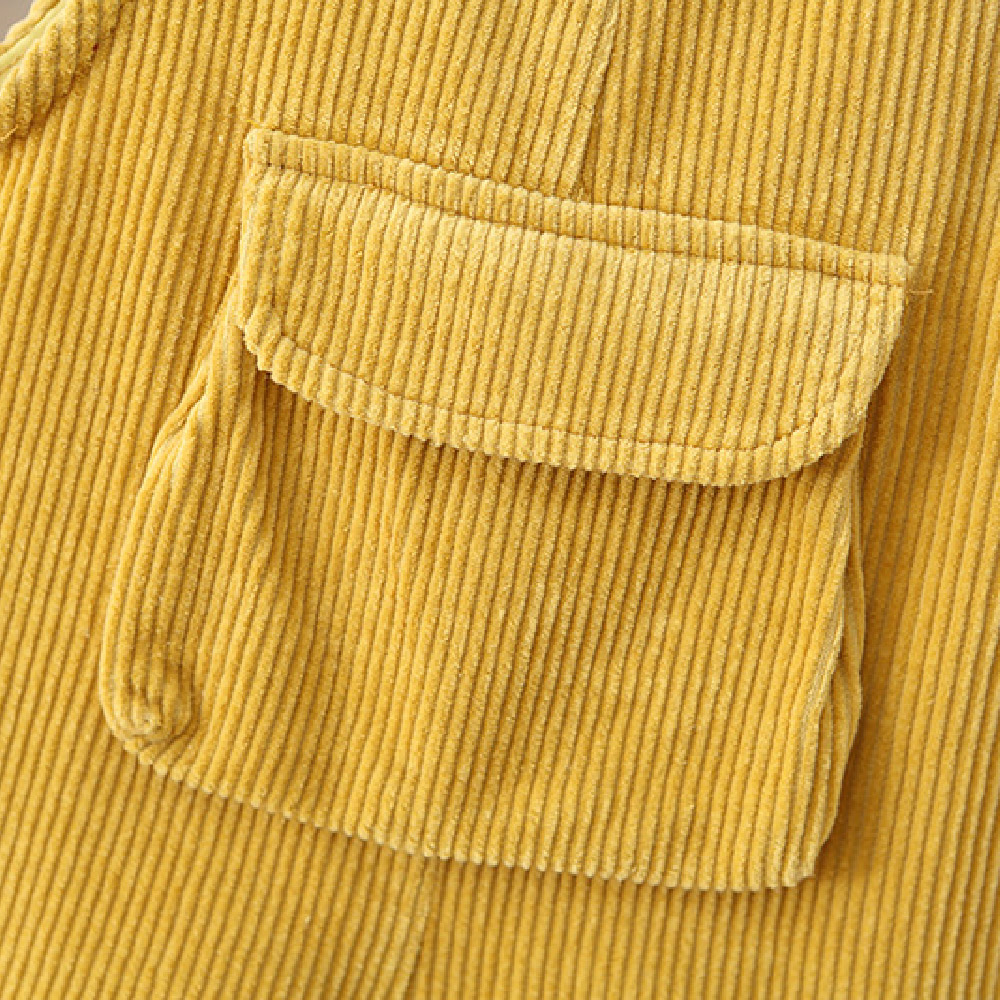 Baby Toddler Solid Color Corduroy Overalls