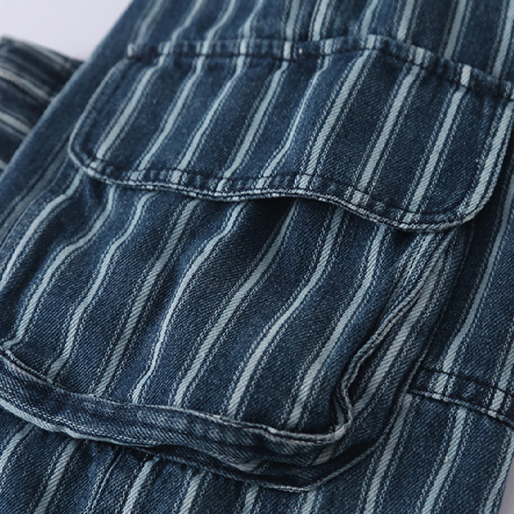 Kids Stripe Cargo Denim Pants