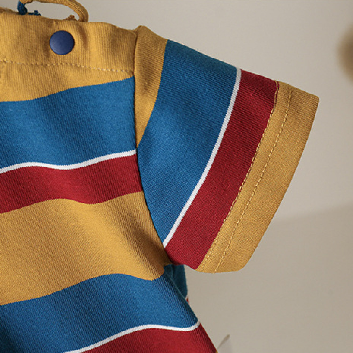 Baby Striped Short Sleeved Overalls 2-piece set