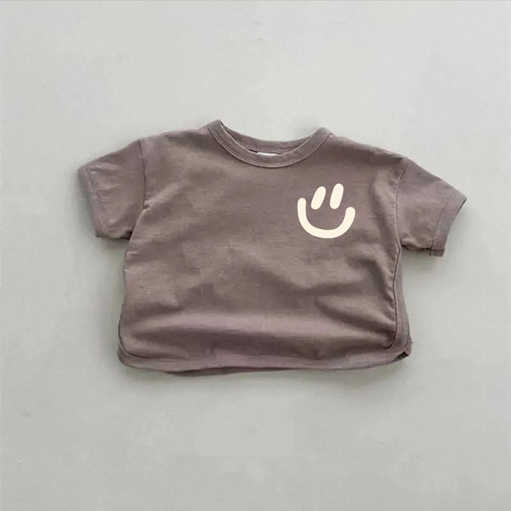 Baby Smiley Comfort Solid Color Simple T-shirt