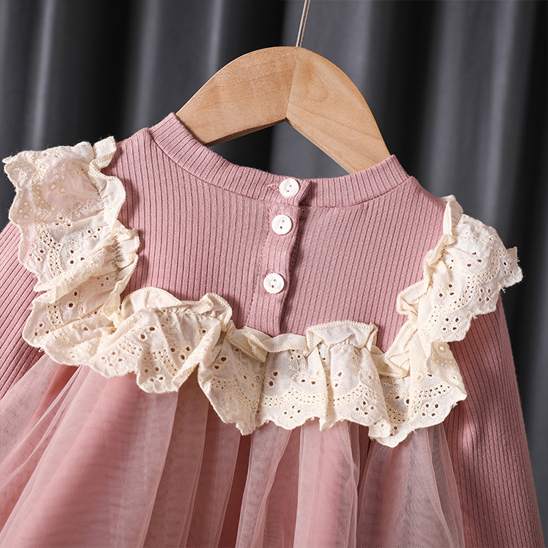 Baby Red Bow Tie Embroidered Dress