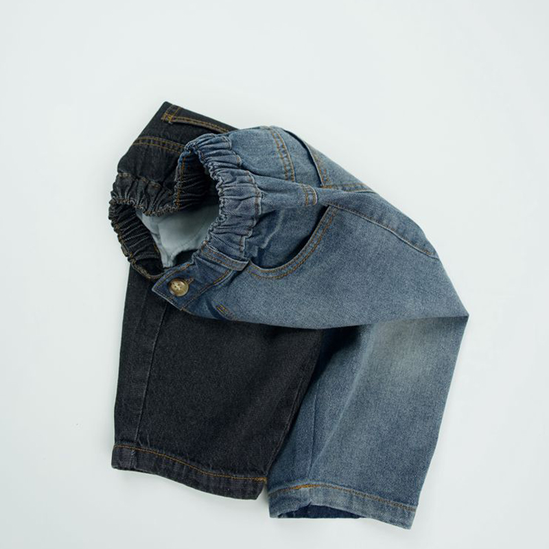 Toddler Black and Blue Patchwork Jeans