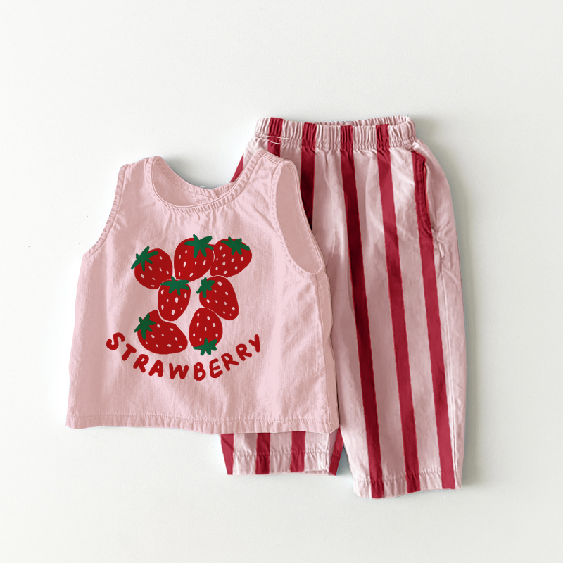 STRAWBERRY Baby Toddler Stripe 2 Piece