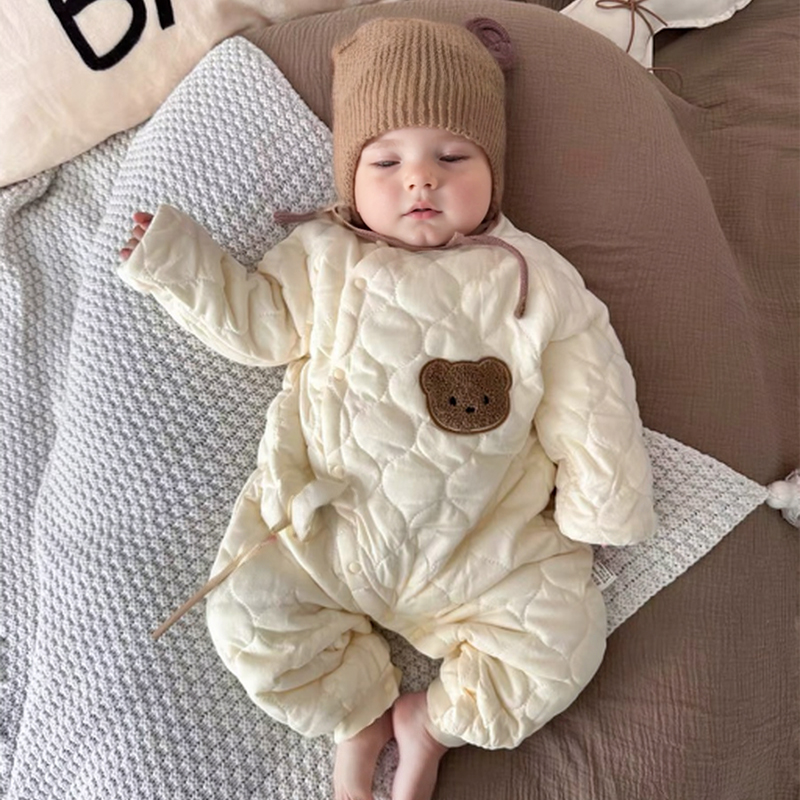 Baby Newborn Warm Bear Crawling Suit