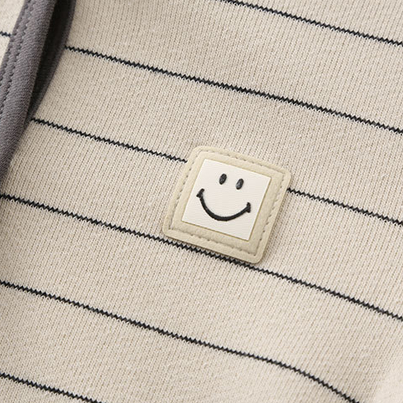 Baby Rabbit Stripe Hooded Romper