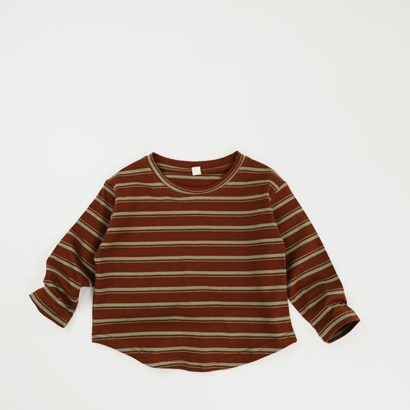 Toddler Horizontal Striped Soft Simple T-shirt