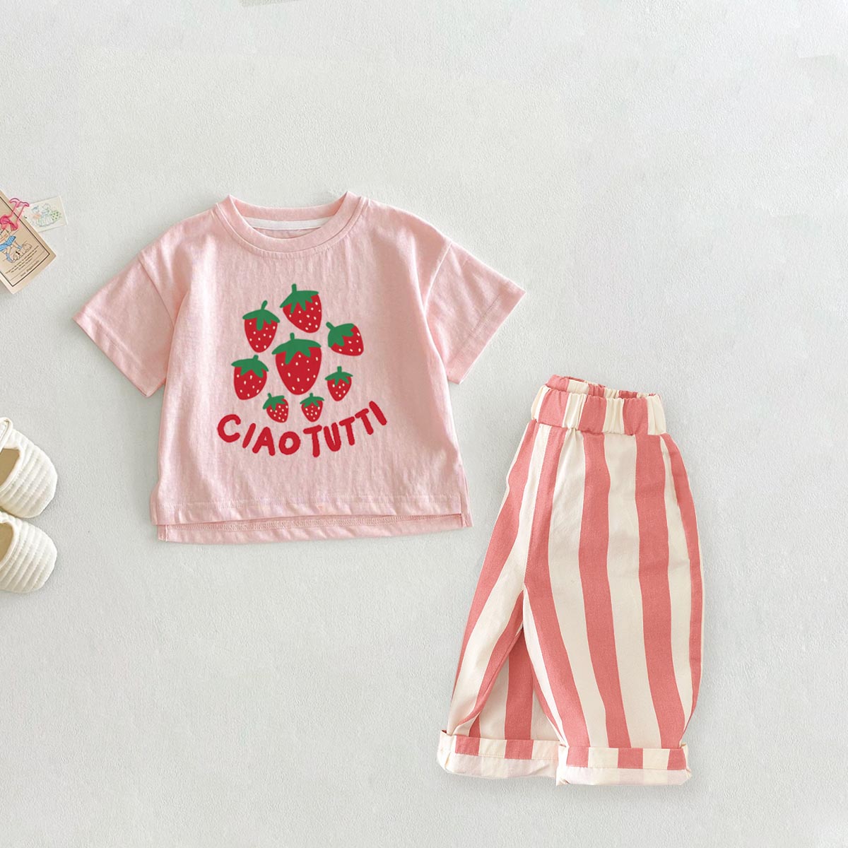 CIAO TUTTI Baby Toddler 2-Piece Strawberry Set
