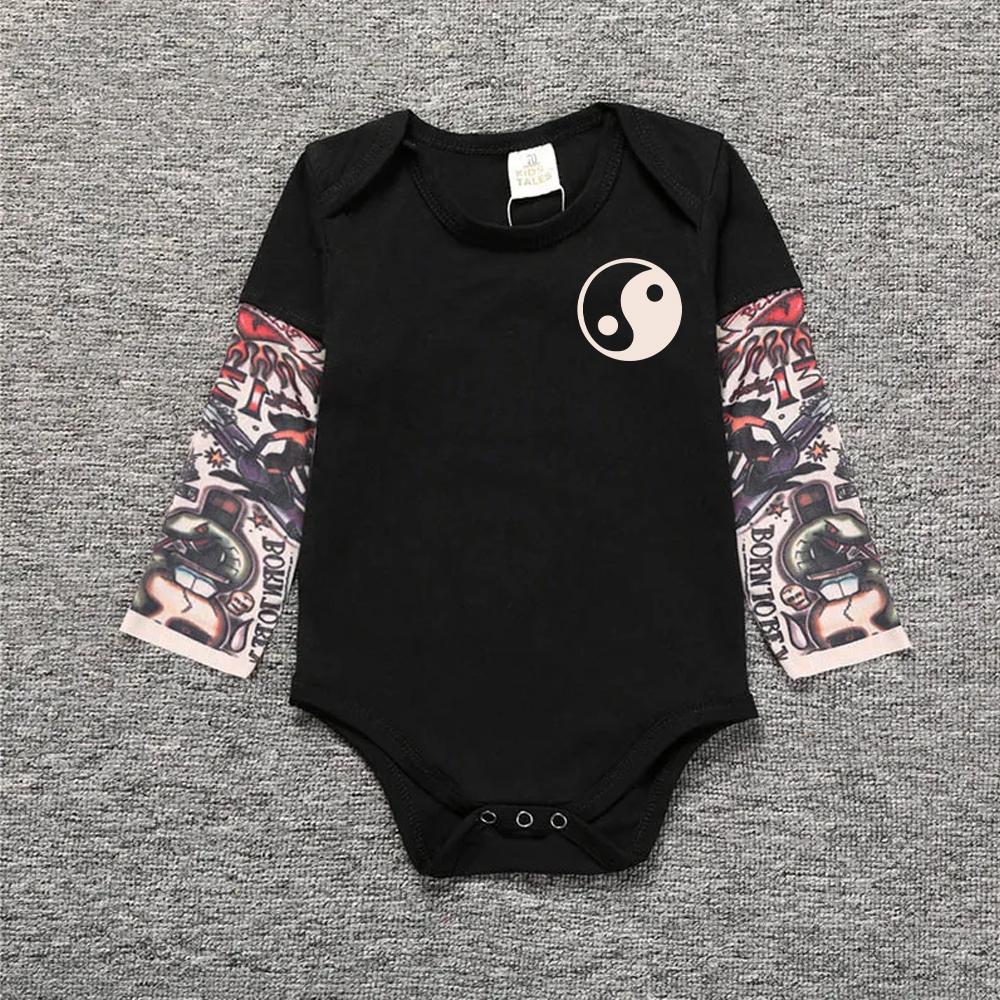 Baby Tai Chi Black Romper