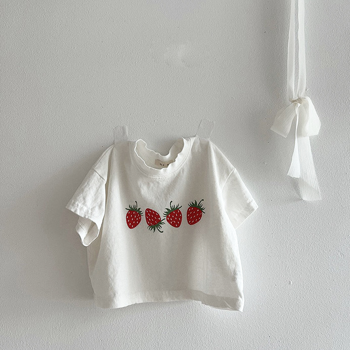 Baby Toddler Strawberry White T-Shirt