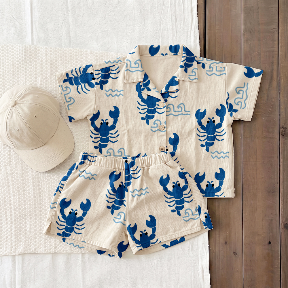 Baby & Kids Lobster Wave Lapel Beach Sets