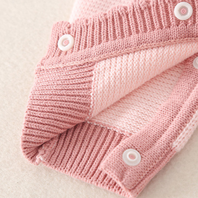 Baby Pink Floral Lace Collar Romper with Hat