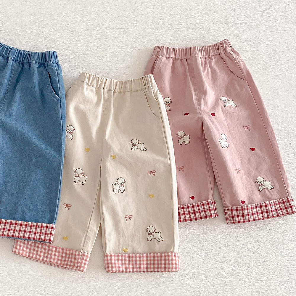 Baby Toddler Embroidered Sheep Pants