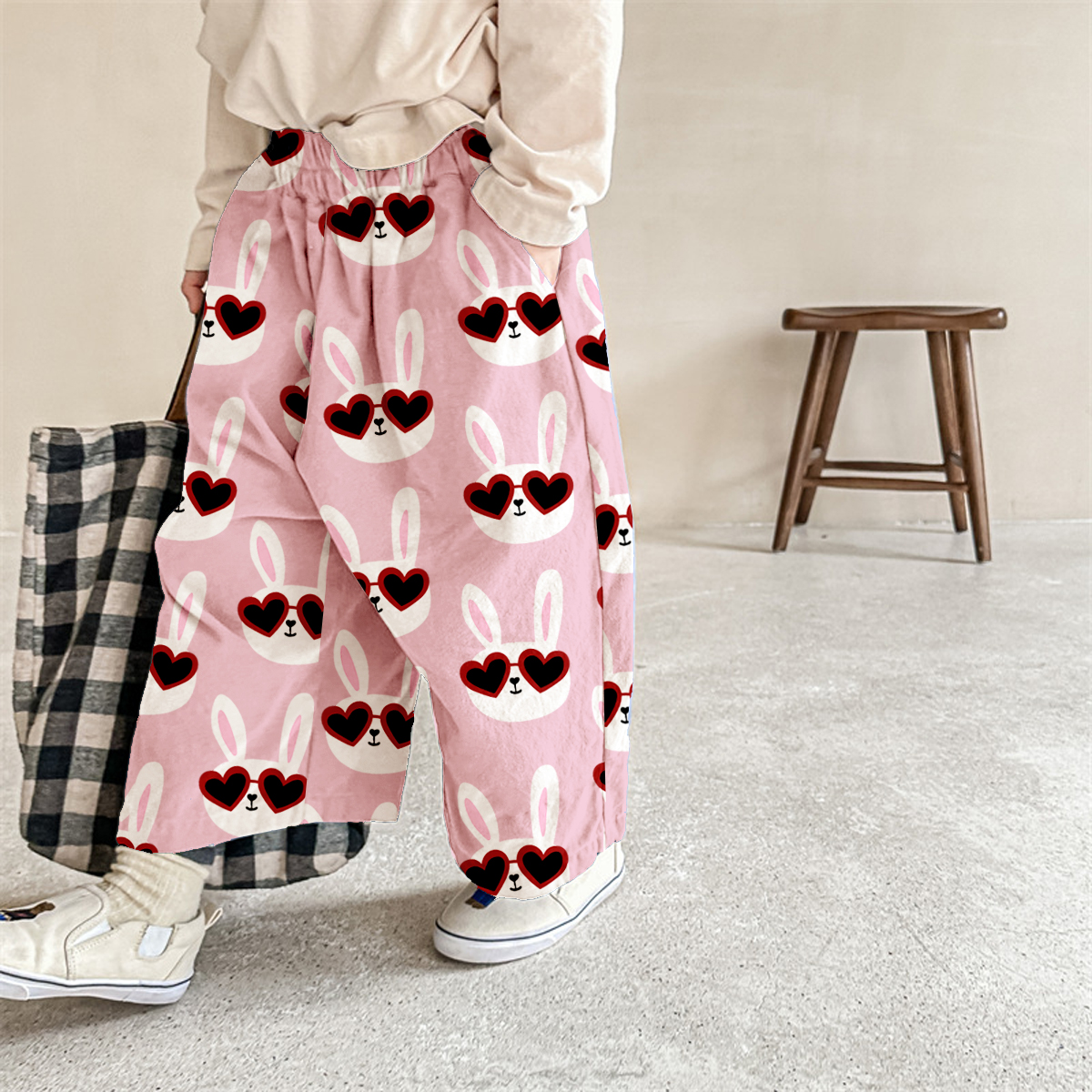Baby & Kids Rabbit Heart Sunglasses Print Pants