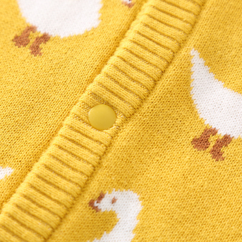 Baby Knitted Goose Yellow Romper