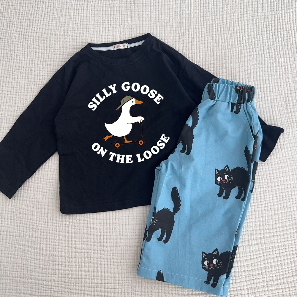 SILLY GOOSE ON THE LOOSE Baby & Kids 2-Piece Set