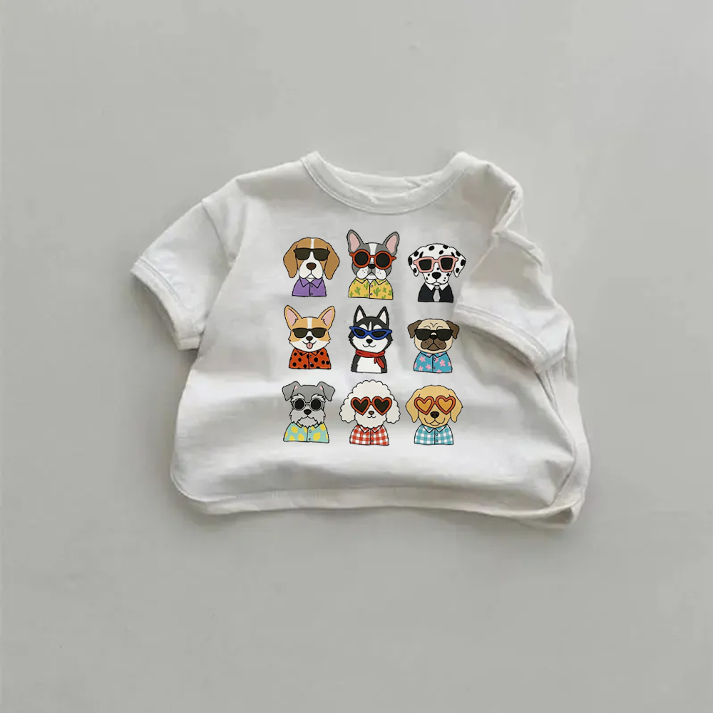 Baby Dog Comfort Solid Color Simple T-shirt