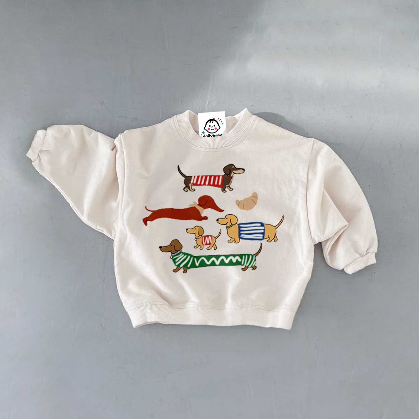 Baby Dog White Sweatshirt
