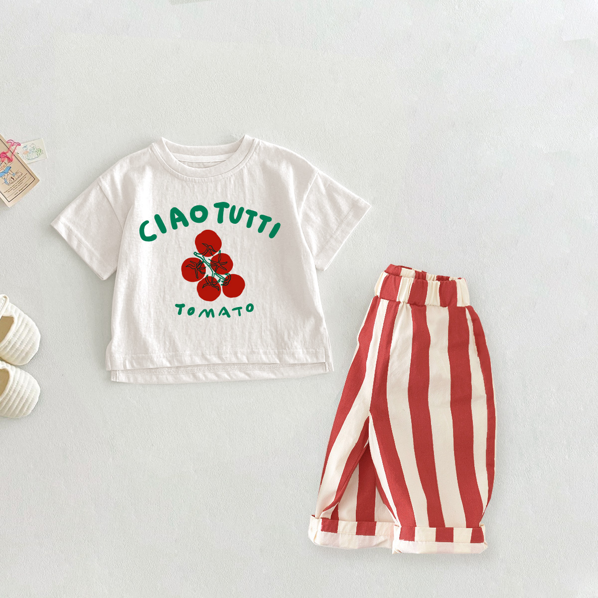 CIAO TUTTI Baby 2-Piece Tomato Casual Pants Set