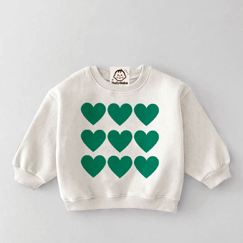 Baby & Kids Green Heart Sweatshirt