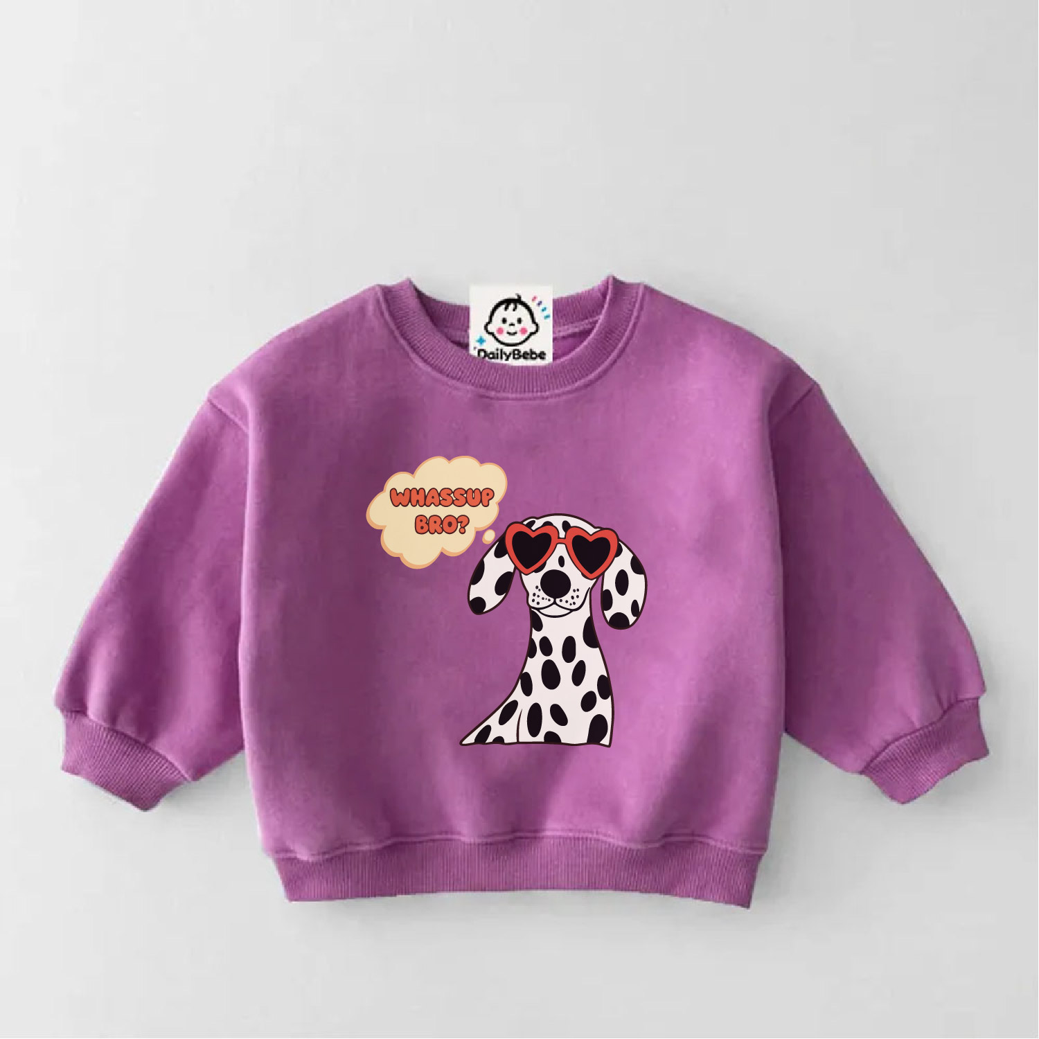 WHASSUP BRO Baby Toddler Dalmatian Sweatshirt